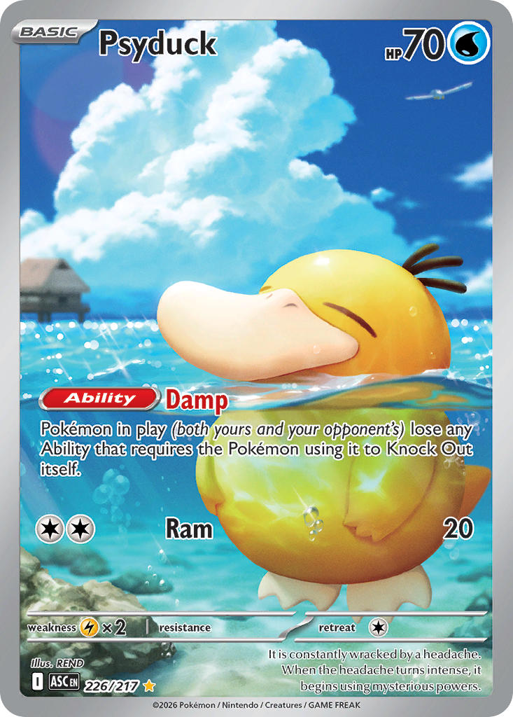 (226/217) Pokemon TCG Ascended Heroes Single: Psyduck   Illustration Rare