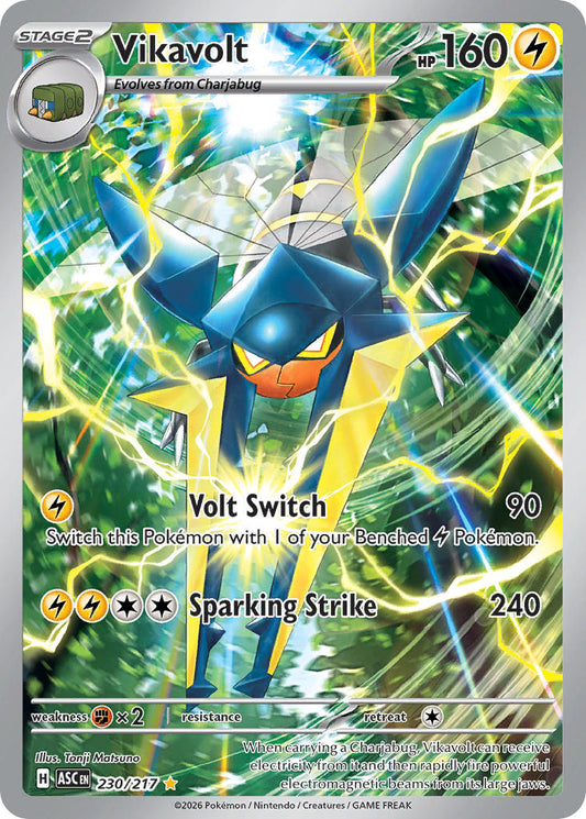 (230/217) Pokemon TCG Ascended Heroes Single: Vikavolt   Illustration Rare