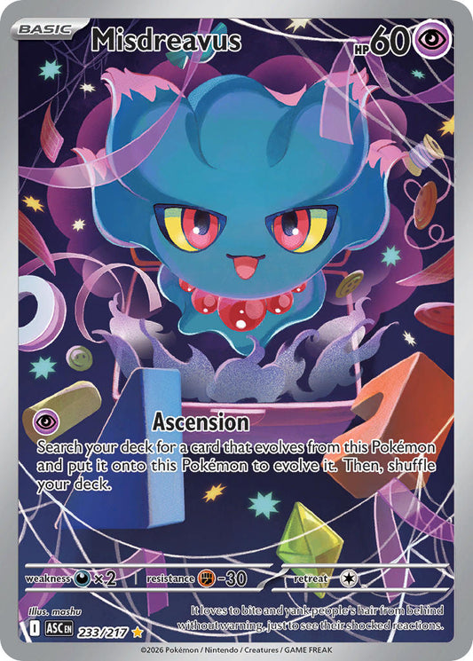 (233/217) Pokemon TCG Ascended Heroes Single: Misdreavus   Illustration Rare