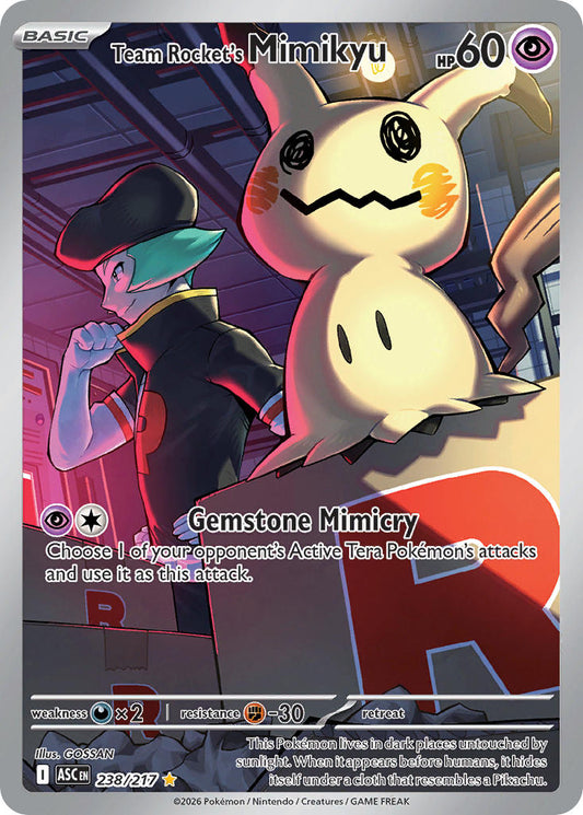 (238/217) Pokemon TCG Ascended Heroes Single: Team Rocket's Mimikyu   Illustration Rare