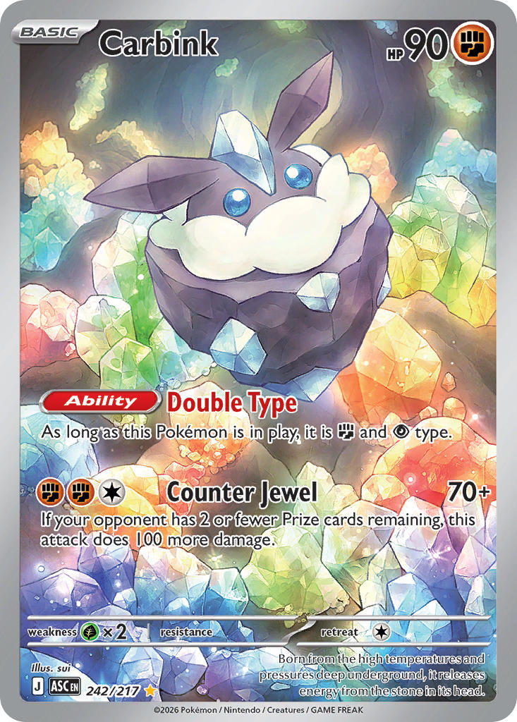 (242/217) Pokemon TCG Ascended Heroes Single: Carbink   Illustration Rare