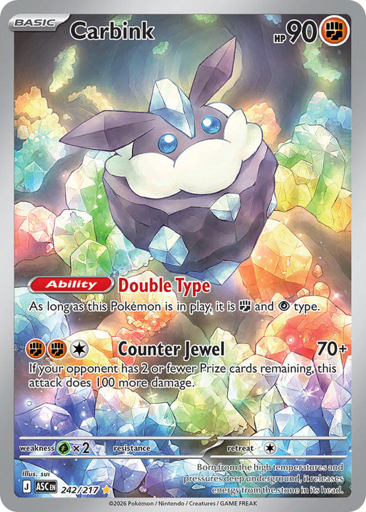 (242/217) Pokemon TCG Ascended Heroes Single: Carbink   Illustration Rare