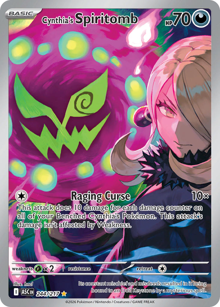 (244/217) Pokemon TCG Ascended Heroes Single: Cynthia's Spiritomb   Illustration Rare
