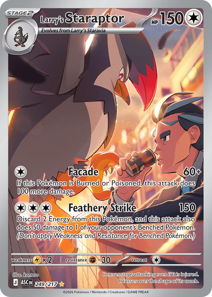 (249/217) Pokemon TCG Ascended Heroes Single: Larry's Staraptor   Illustration Rare