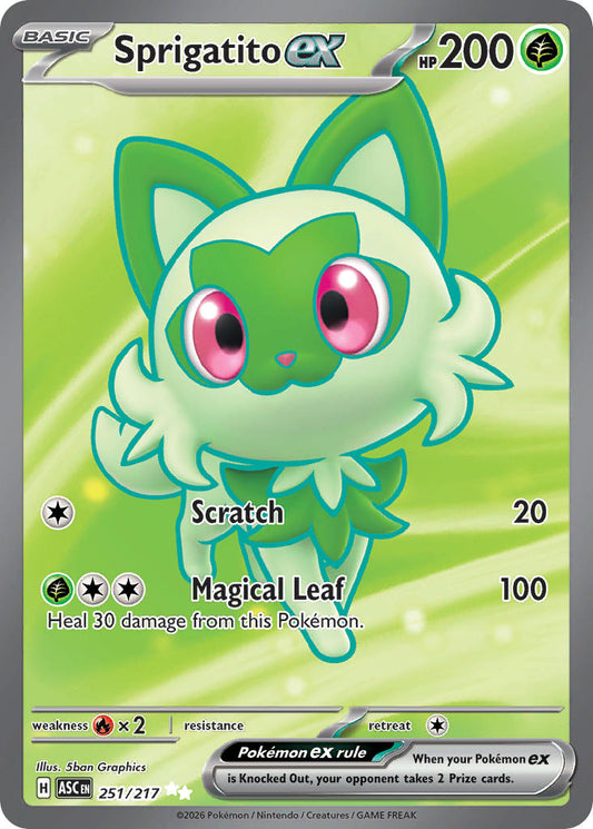 (251/217) Pokemon TCG Ascended Heroes Single: Sprigatito ex   Ultra Rare