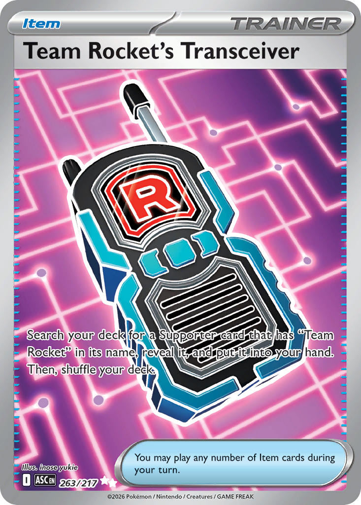 (263/217) Pokemon TCG Ascended Heroes Single: Team Rocket's Transceiver  Ultra Rare