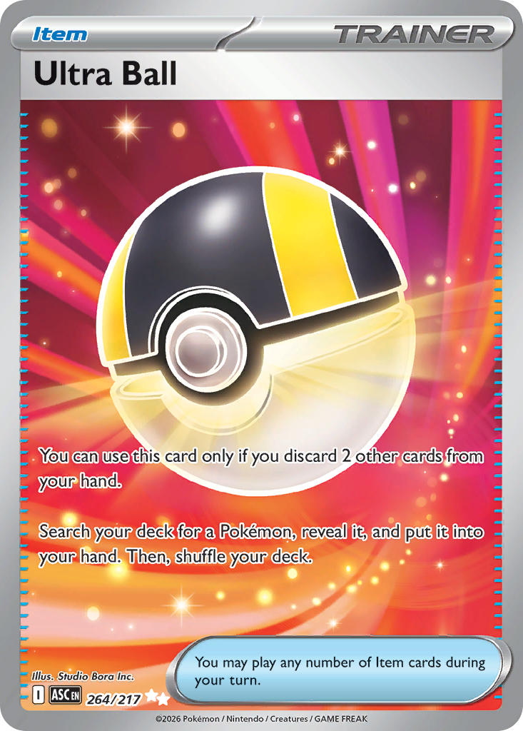 (264/217) Pokemon TCG Ascended Heroes Single: Ultra Ball  Ultra Rare