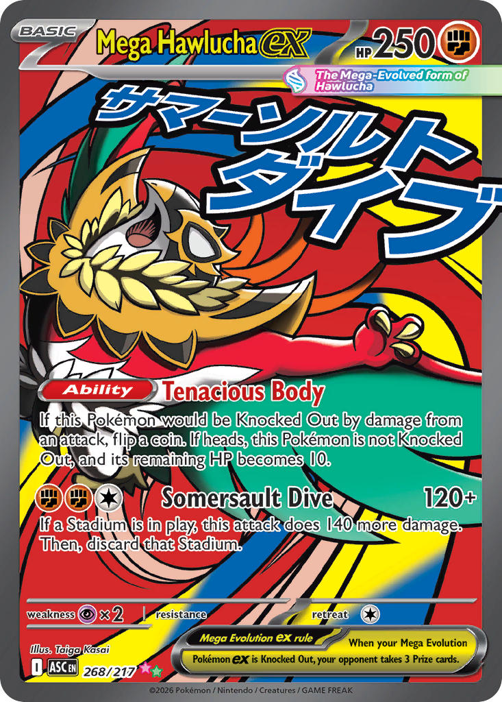 (268/217) Pokemon TCG Ascended Heroes Single: Mega Hawlucha ex   Ultra Rare