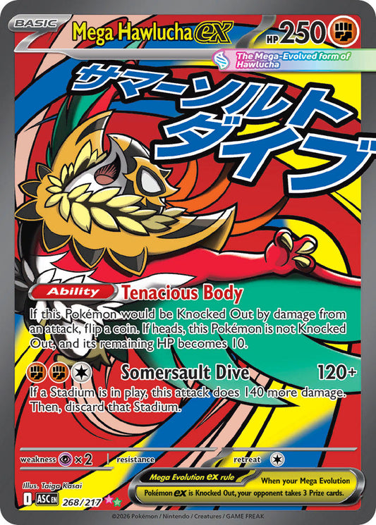 (268/217) Pokemon TCG Ascended Heroes Single: Mega Hawlucha ex   Ultra Rare