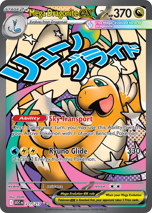 (271/217) Pokemon TCG Ascended Heroes Single: Mega Dragonite ex   Ultra Rare