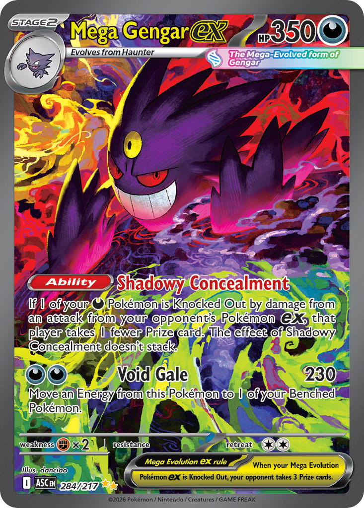 (284/217) Pokemon TCG Ascended Heroes Single: Mega Gengar ex   Special Illustration Rare