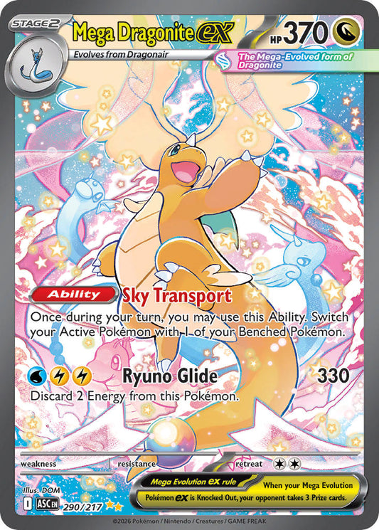 (290/217) Pokemon TCG Ascended Heroes Single: Mega Dragonite ex   Special Illustration Rare