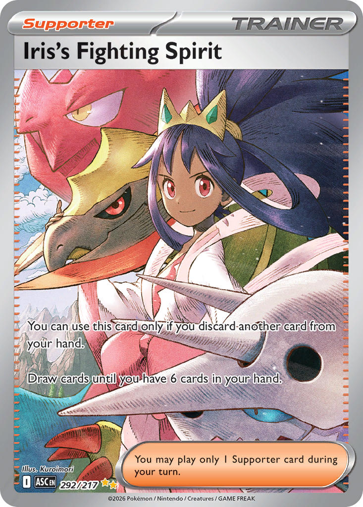 (292/217) Pokemon TCG Ascended Heroes Single: Iris's Fighting Spirit  Special Illustration Rare