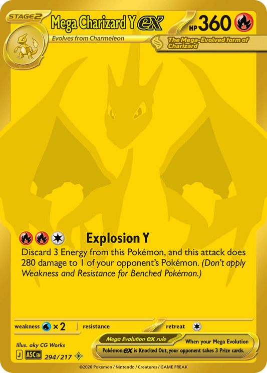 (294/217) Pokemon TCG Ascended Heroes Single: Mega Charizard Y ex   Secret Rare