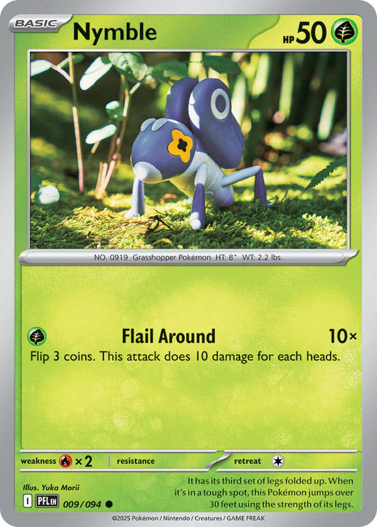 (009/094) Pokemon TCG Phantasmal Flames Single: Nymble  Reverse Holo Common