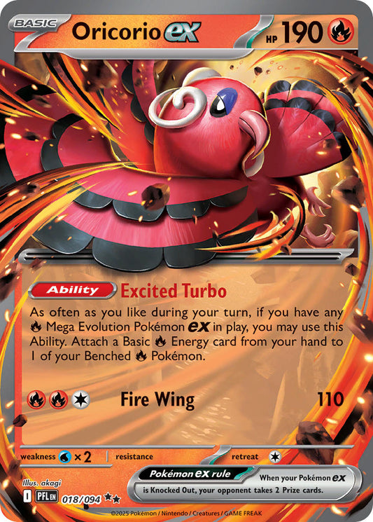(018/094) Pokemon TCG Phantasmal Flames Single: Oricorio ex   Double Rare