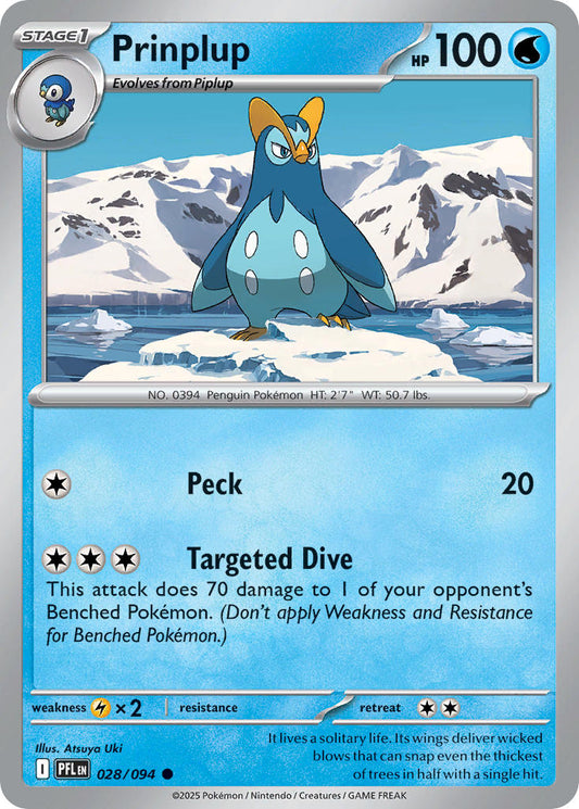 (028/094) Pokemon TCG Phantasmal Flames Single: Prinplup   Common