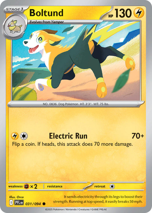 (031/094) Pokemon TCG Phantasmal Flames Single: Boltund  Reverse Holo Common