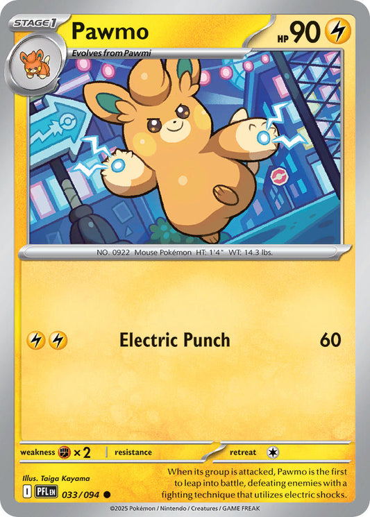 (033/094) Pokemon TCG Phantasmal Flames Single: Pawmo   Common