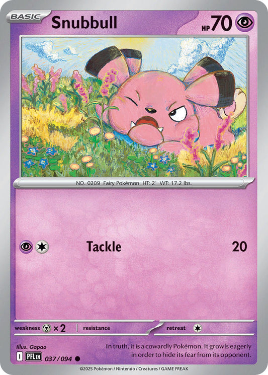 (037/094) Pokemon TCG Phantasmal Flames Single: Snubbull   Common