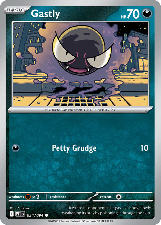 (054/094) Pokemon TCG Phantasmal Flames Single: Gastly  Reverse Holo Common