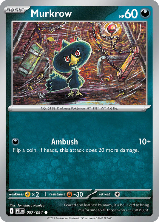 (057/094) Pokemon TCG Phantasmal Flames Single: Murkrow   Common