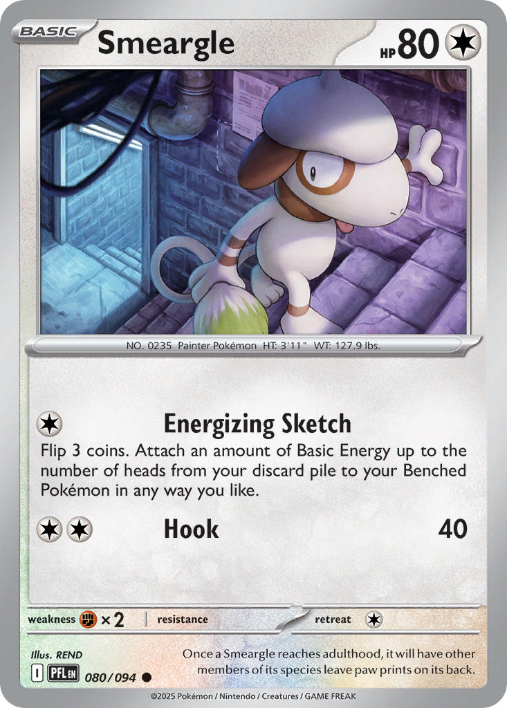 (080/094) Pokemon TCG Phantasmal Flames Single: Smeargle   Common