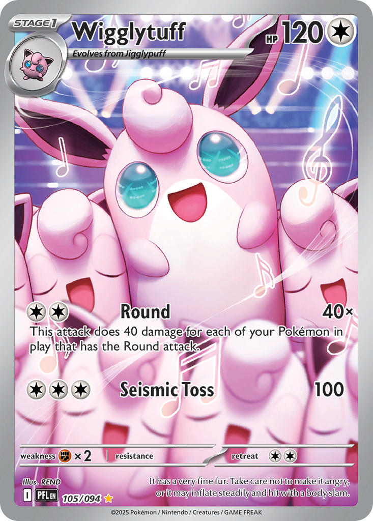 (105/094) Pokemon TCG Phantasmal Flames Single: Wigglytuff   Illustration Rare