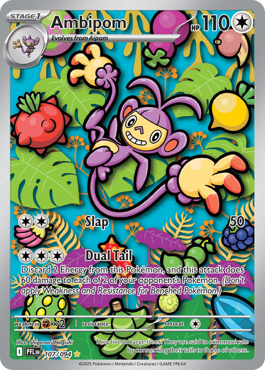 (107/094) Pokemon TCG Phantasmal Flames Single: Ambipom   Illustration Rare