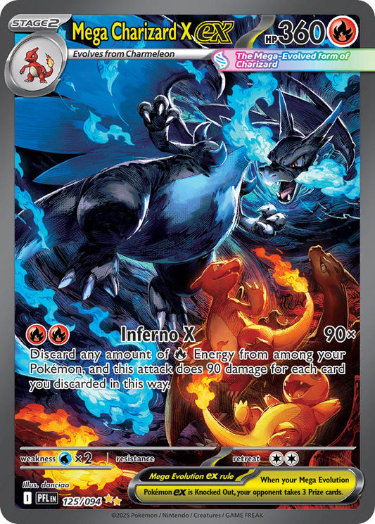 (125/094) Pokemon TCG Phantasmal Flames Single: Mega Charizard X ex   Special Illustration Rare