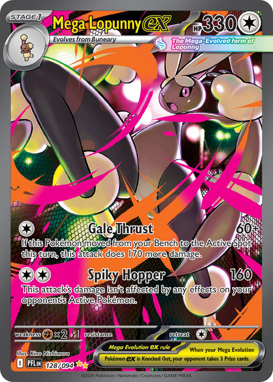 (128/094) Pokemon TCG Phantasmal Flames Single: Mega Lopunny ex   Special Illustration Rare