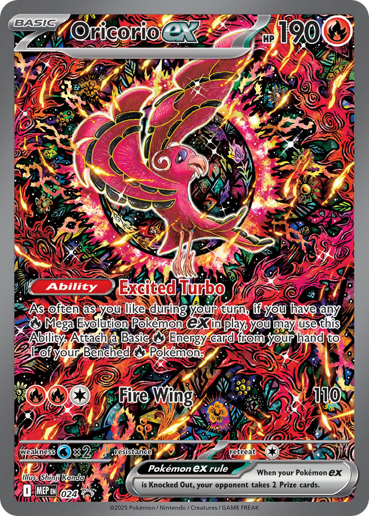 (024) Pokemon TCG MEP Black Star Promos Single: Oricorio ex   Promo
