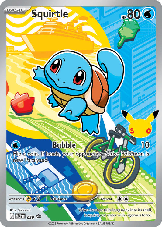 (039) Pokemon TCG MEP Black Star Promos Single: Squirtle   Promo