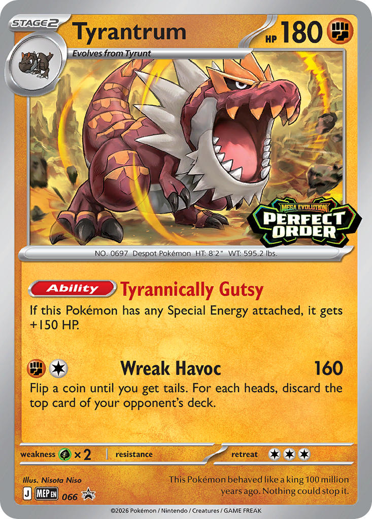 (066) Pokemon TCG MEP Black Star Promos Single: Tyrantrum   Promo