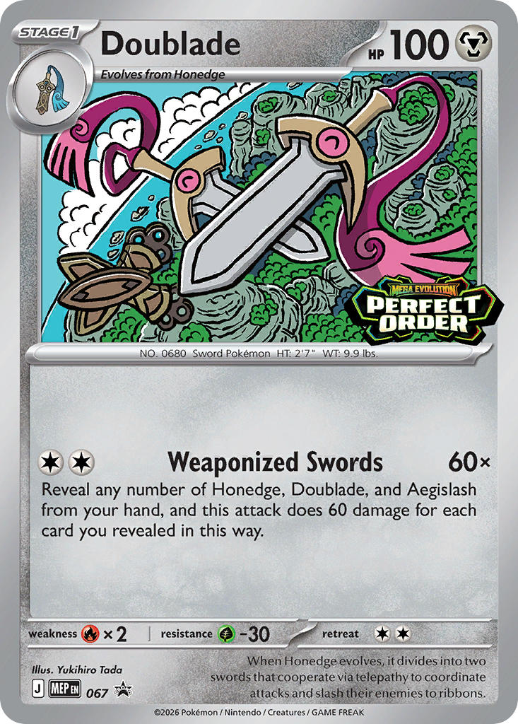 (067) Pokemon TCG MEP Black Star Promos Single: Doublade   Promo