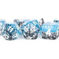 Fanroll - 16mm Resin Polyhedral Dice Set: Particle Blue/Black