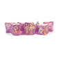 Fanroll: 16mm Resin Polyhedral Dice Set: Purple w/ Gold Foil
