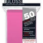 Ultra Pro Pro-Gloss Standard Deck Protector Sleeves - Bright Pink - 50ct