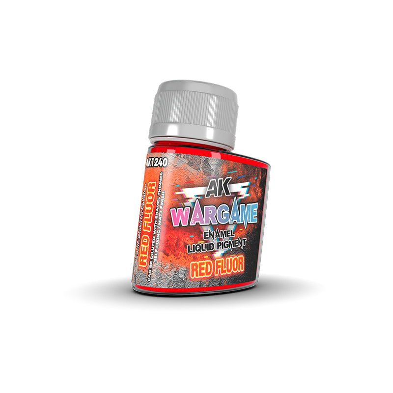 AK Interactive: Wargame: Enamel Liquid Pigment: Red Fluor [AK1240] 35ml
