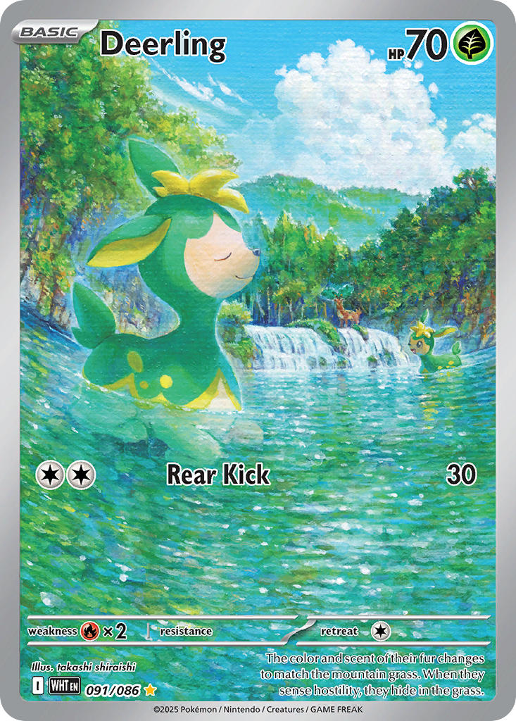 (091/086) Pokemon TCG White Flare Single: Deerling   Illustration Rare