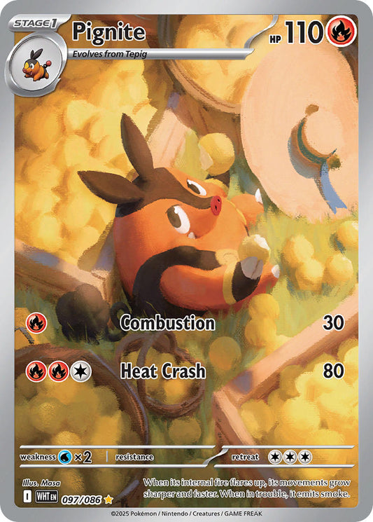 (097/086) Pokemon TCG White Flare Single: Pignite   Illustration Rare