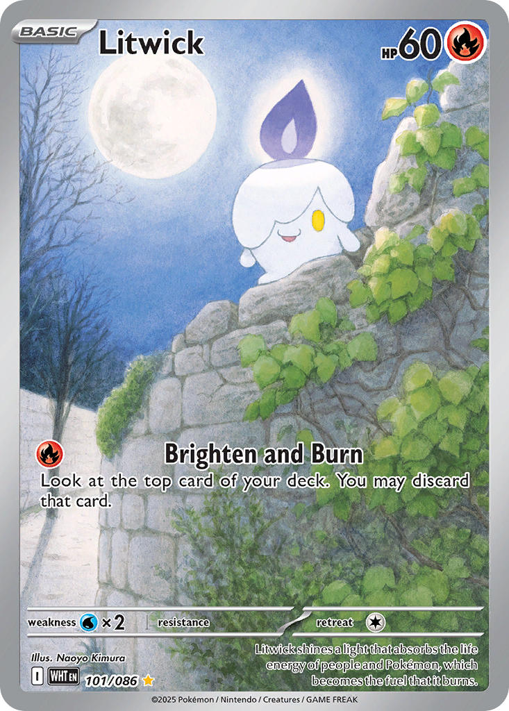 (101/086) Pokemon TCG White Flare Single: Litwick   Illustration Rare