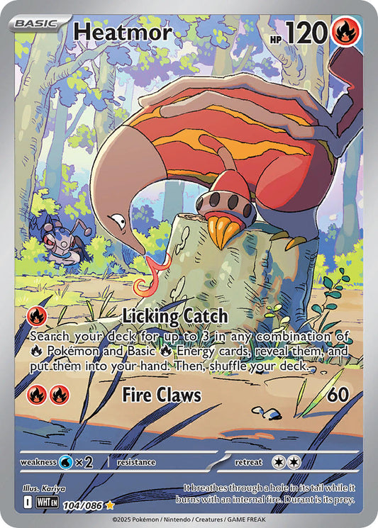 (104/086) Pokemon TCG White Flare Single: Heatmor   Illustration Rare