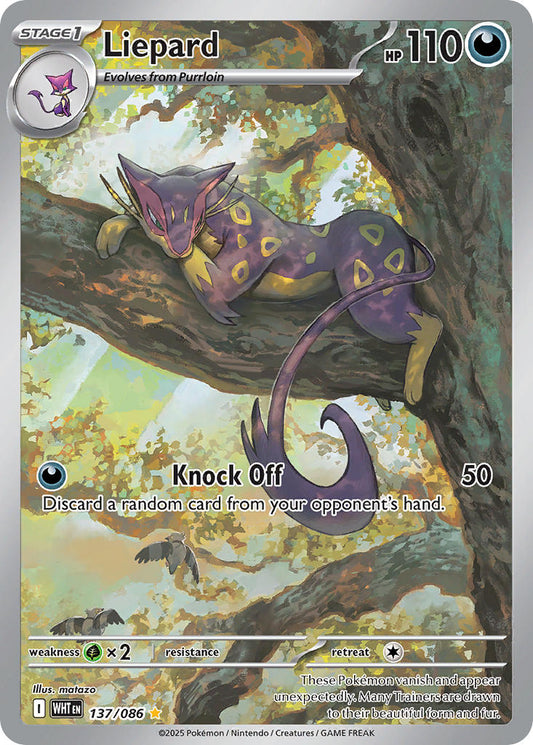 (137/086) Pokemon TCG White Flare Single: Liepard   Illustration Rare