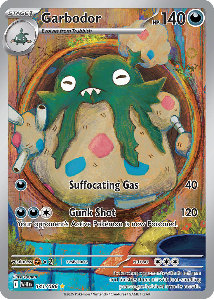 (141/086) Pokemon TCG White Flare Single: Garbodor   Illustration Rare