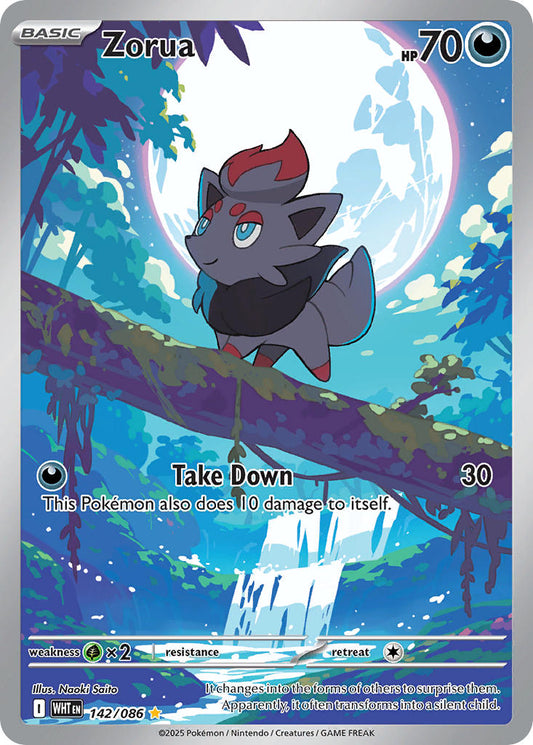 (142/086) Pokemon TCG White Flare Single: Zorua   Illustration Rare
