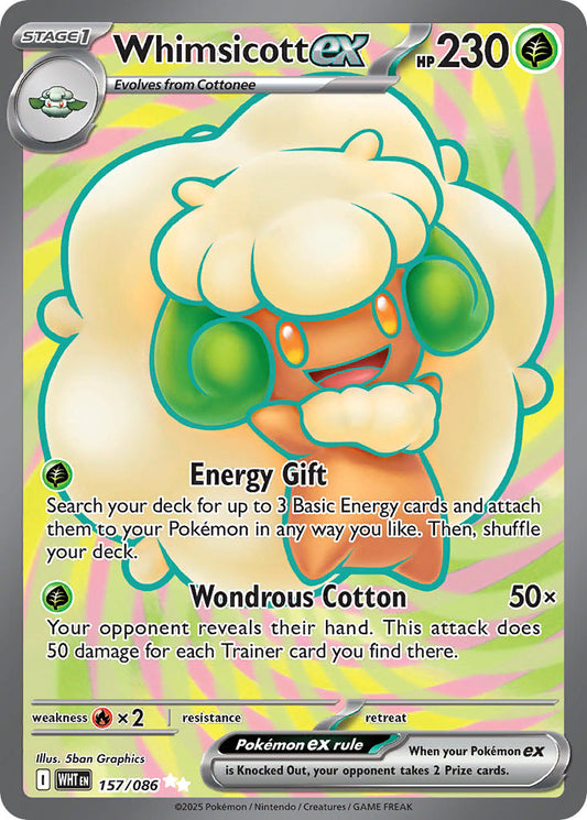 (157/086) Pokemon TCG White Flare Single: Whimsicott ex   Ultra Rare