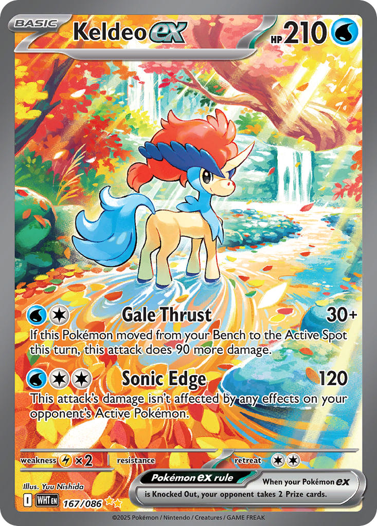 (167/086) Pokemon TCG White Flare Single: Keldeo ex   Special Illustration Rare