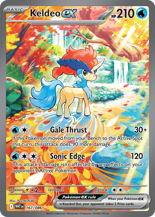 (167/086) Pokemon TCG White Flare Single: Keldeo ex   Special Illustration Rare