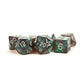 Fanroll: 16mm Acrylic Polyhedral Dice Set: Stardust Grey w/ Silver Numbers